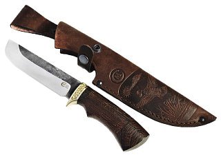 Нож ИП Семин Варяг кованая сталь 95x18 со следами ковки венге литье - фото 2