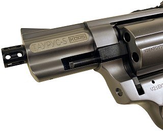 Револьвер Курс-С Таурус-S 10ТК сигнальный 2,5" 5,5мм фумо графит - фото 4
