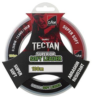 Леска DAM Tectan Superior Soft Leader 100м 0,60мм 27,2кг 60lb Green Transp