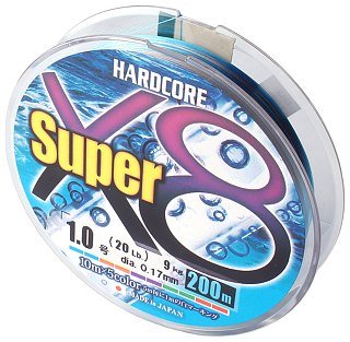 Шнур Yo-Zuri Duel Hardcore super X8 PE 1.0 200м 0,17мм 9кг 5 color - фото 1