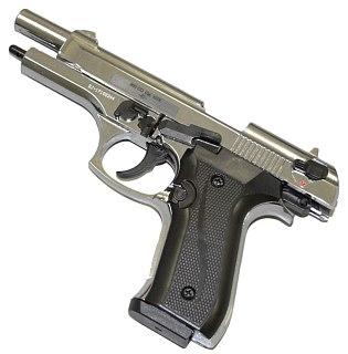 Пистолет Курс-С Beretta 92-CO хром 10ТК охолощенный - фото 4