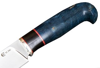 Нож ИП Семин Сокол сталь мельхиор М390 набор стаб.кар.березы - фото 3