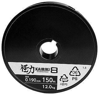 Шнур Shimano Kairiki 8 PE 150м 0,19мм зеленый 12кг - фото 2