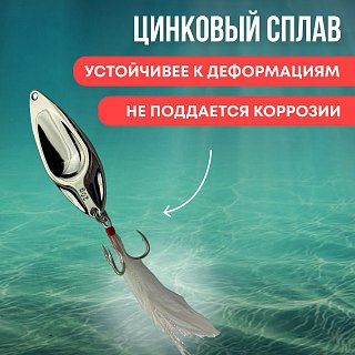 Блесна Riverzone Pike Fighter 20гр 54мм silver - фото 5