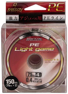 Шнур Raiglon PE light game 4 braid 150м PE 0,4/0,104мм