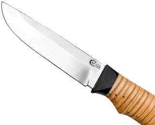 Нож ИП Семин Ястреб кованая сталь Х12МФ береста - фото 5