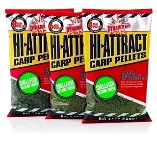 Пелетс Dynamite Baits Hi-Attract pellets shellfish betaine зеленый 6мм 900гр