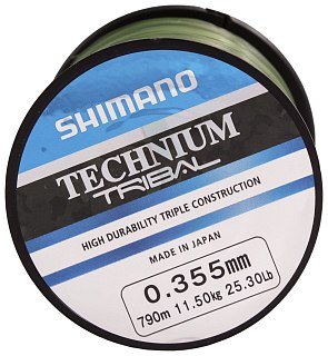 Леска Shimano Technium Trib 790м 0,355мм PB 11,5кг кмф зеленая - фото 3