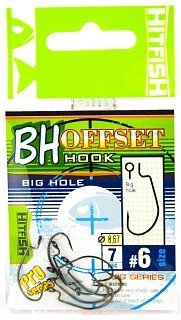 Крючок Hitfish Big hole offset офсетный №06 7шт - фото 1