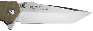 Нож Sanrenmu 9001-GW складной сталь Sandvik  12C27 рукоять G10 - фото 6