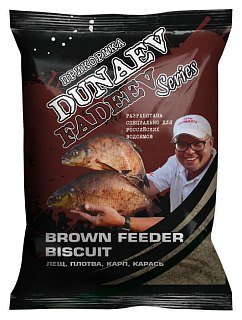 Прикормка Dunaev-Fadeev 1кг feeder brown biscuit