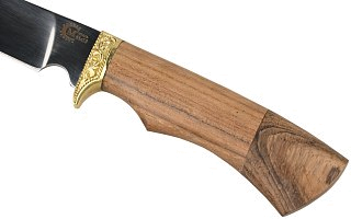Нож ИП Семин Пластун сталь 65х13 литье ценные породы дерева - фото 5