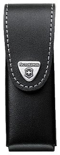 Чехол Victorinox Leather Belt Pouch кожаный черный с застежкой - фото 1