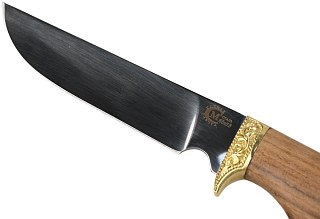 Нож ИП Семин Пластун сталь 65х13 литье ценные породы дерева - фото 6