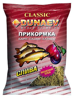 Прикормка Dunaev классика 0,9кг карп слива