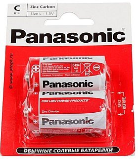 Батарейка Panasonic Zinc Carbon R14 C 1.5B уп.2шт - фото 2