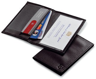 Чехол Victorinox Swiss card кожаный черный - фото 2