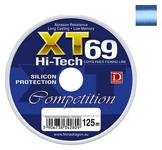 Леска Dragon XT69 Hi-Tech competition 125м 0.28мм 8.95кг