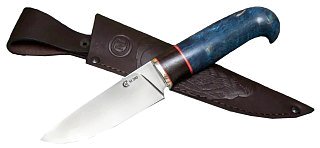 Нож ИП Семин Сокол сталь мельхиор М390 набор стаб.кар.березы - фото 1