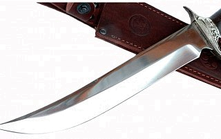 Нож ИП Семин Шайтан кованая сталь литье ценные породы дерева - фото 3