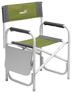 Кресло Helios директорское с откидным столиком серый/зеленый - фото 2