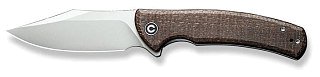 Нож Civivi Sinisys Flipper Knife Micarta With Steel Lock Side Handle (3.7" 14C28 - фото 3