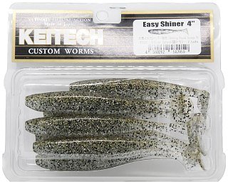 Приманка Keitech виброхвост Easy shiner 4" 320 Silver Shad - фото 1