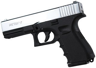 Пистолет Retay 17 Glok 9мм РАК охолощенный никель - фото 1