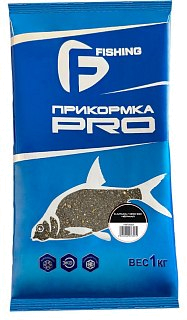 Прикормка F-FISHING PRO Карась Чеснок Черная 1кг - фото 1