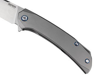 Нож SRM 1411-TZ сталь 154CM рукоять TC4 Titanium - фото 7