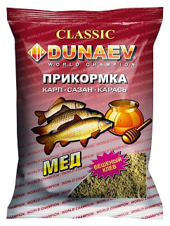 Прикормка Dunaev классика 0,9кг карп мед