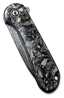 Нож Civivi Elementum Flipper Knife Carbon Fiber Handle (2.96" Damascus) silvery - фото 5
