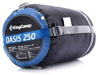 Спальник King Camp Oasis 250 3D Hollowfibre blue левый - фото 4