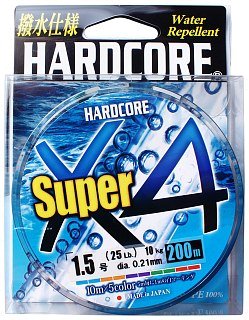 Шнур Yo-Zuri Duel Hardcore super X4 PE 1.5 200м 0,21мм 10кг 5 color - фото 5