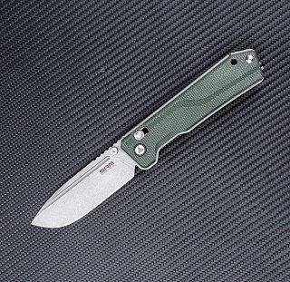 Нож SRM 7228B-MG сталь 14C28N рукоять Green Micarta - фото 6
