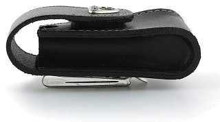Чехол Victorinox кожаный черный с застежкой Velkro - фото 2