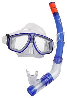 Набор Wave MS-1314S6 маска трубка PVC blue - фото 1