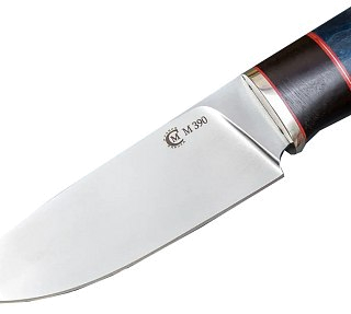 Нож ИП Семин Сокол сталь мельхиор М390 набор стаб.кар.березы - фото 2