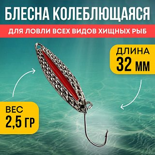 Блесна Riverzone Tadpole 2,5гр 32мм silver