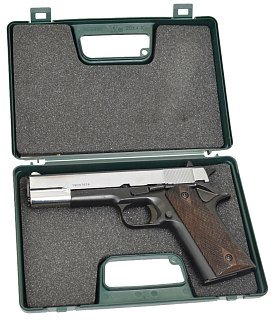 Пистолет Курс-С Colt 1911 СО 10х24 хром охолощенный - фото 10