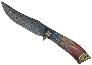 Нож Ладья Клык- 2 дамаск худ. литье акрил - фото 8