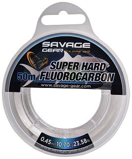 Леска Savage Gear Super hard fluorocarbon 50м 0,45мм 10,7кг 23,58lbs clear