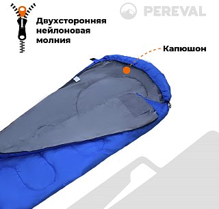 Спальник Pereval Altai Blue -10° правый - фото 7