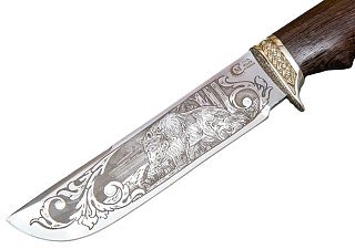 Нож ИП Семин Варяг кованная сталь 95х18 венги литье гравировка - фото 2