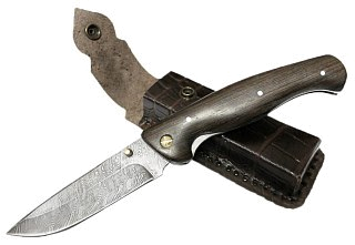 Нож ИП Семин Сибиряк дамасская сталь складной - фото 1