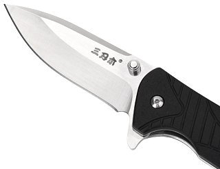 Нож Sanrenmu 7089SUX-PH-T3 складной сталь 12C27 Matte mirror black PA66 GF - фото 5