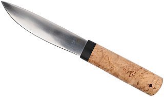 Нож ИП Семин Якутский большой сталь Х12МФ ковка карельская береза - фото 5