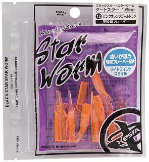 Приманка Xesta Black star worm dart star 1,6" 12.pog