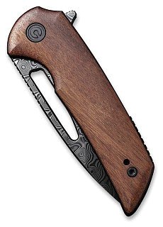 Нож Civivi Odium Flipper Knife Wood Handle (2.65" Damascus Blade) wood  - фото 3