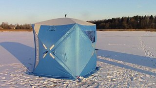 Палатка Woodland Ice fish 2 165х165х185см синий - фото 6